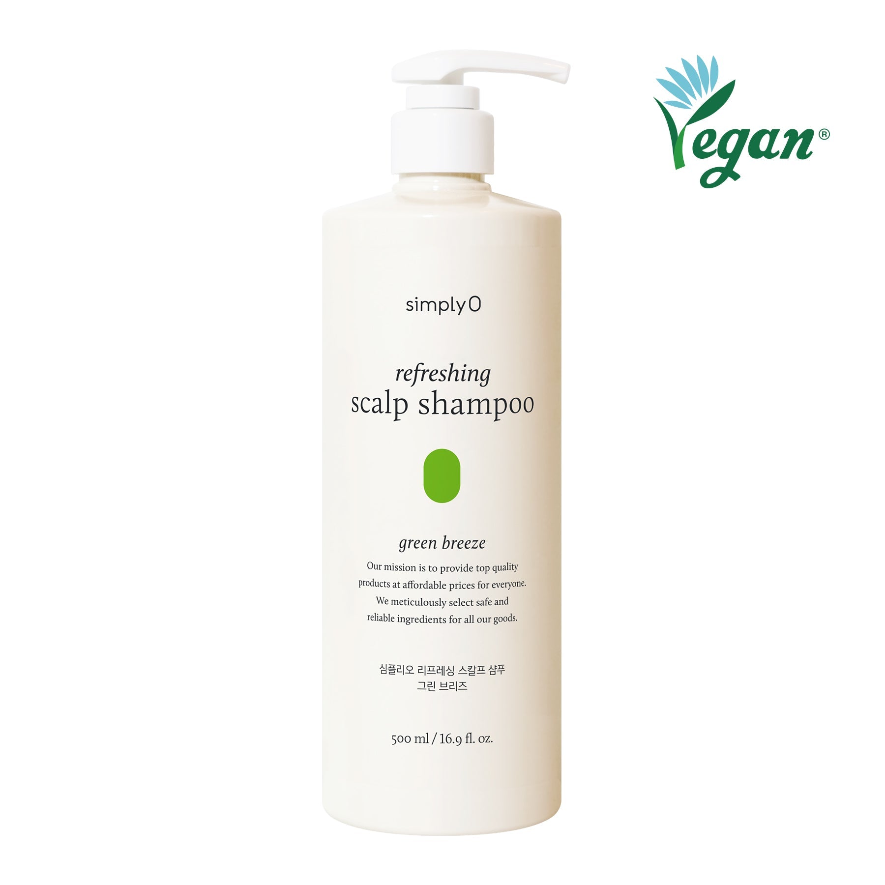 Refreshing scalp shampoo 500g (green breeze) - Bvoy Beauty
