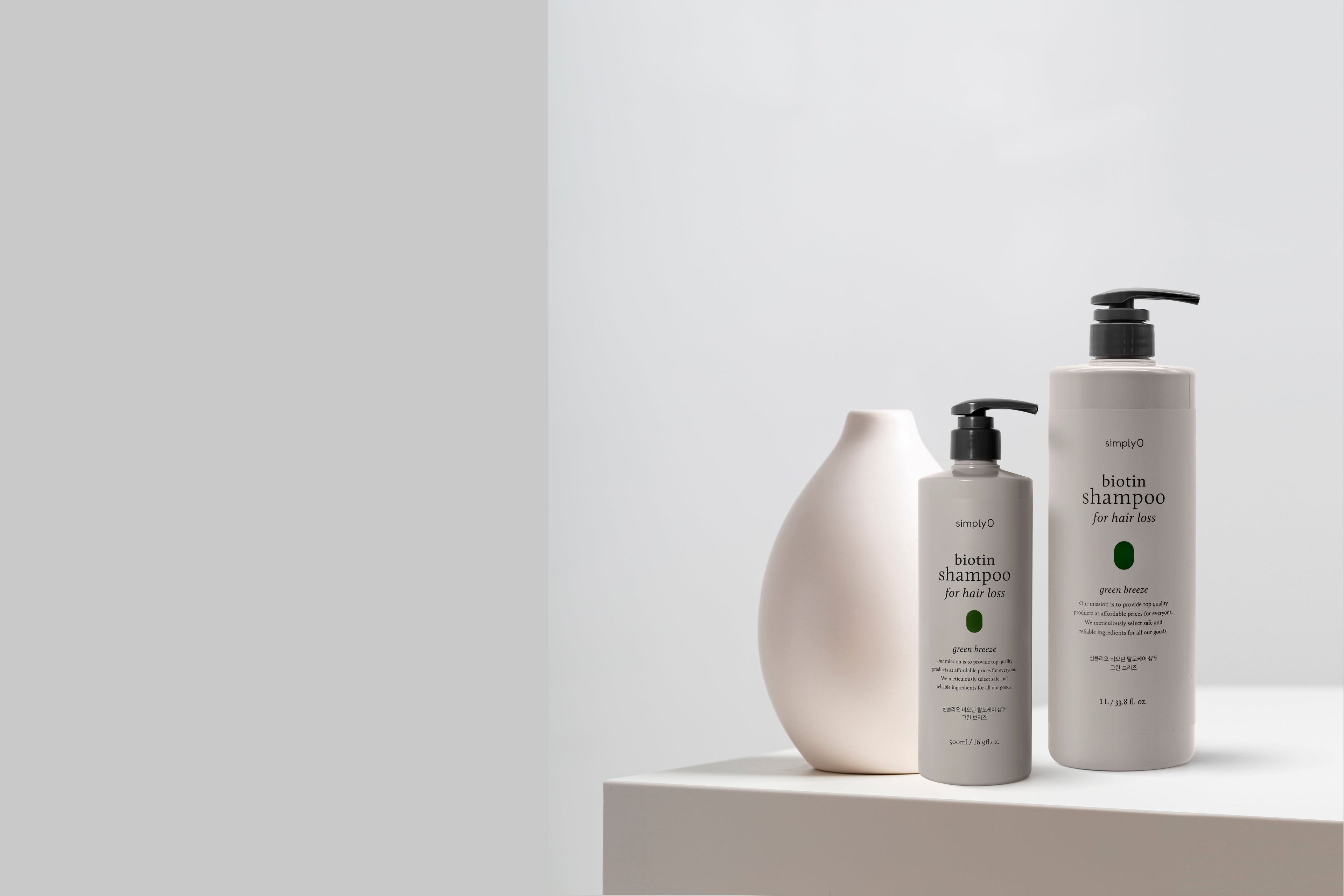 Biotin shampoo for hair loss 500g  (green breeze) - Bvoy Beauty